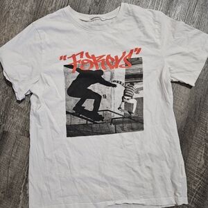 H&M White Tee with Red Graphic